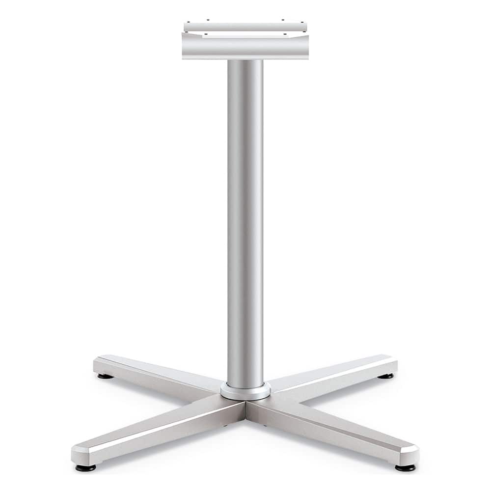 Hon - Stationary Tables; Type: Leg Base ; Material: Aluminum ; Color: Textured Silver ; Height (Inch): 27-7/8 ; Width (Inch): 31-61/64 ; Overall Width: 32 - Exact Tool & Supply