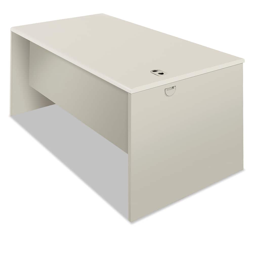 Hon - Office Desks; Type: Desk Shell ; Center Draw: No ; Color: Silver Mesh; Light Gray ; Material: Steel Base; Laminate Worksurface ; Width (Inch): 60 ; Depth (Inch): 30 - Exact Tool & Supply