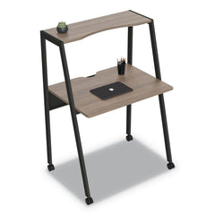 Linea Italia - Office Desks; Type: Flexible Home/Office Desk ; Center Draw: No ; Color: Natural Walnut ; Material: Laminate ; Width (Inch): 33 ; Depth (Inch): 23-3/4 - Exact Tool & Supply