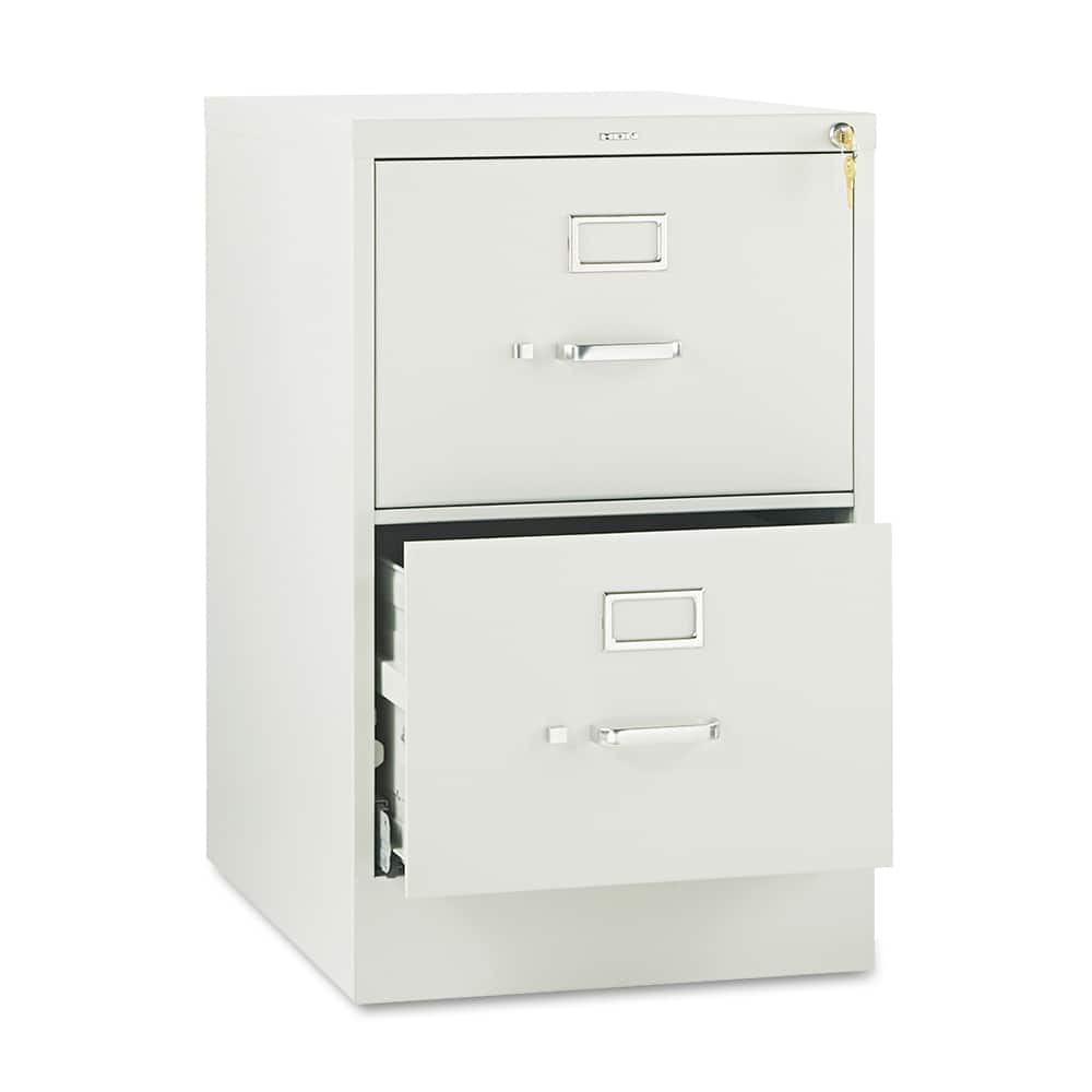 Hon - 2 Drawer Light Gray Steel Vertical File Cabinet - Exact Tool & Supply