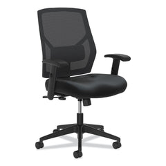 Basyx - Swivel & Adjustable Office Chairs; Type: High Back Chair ; Color: Black ; Seat Material: Fabric ; Height Range (Inch): 39 - Exact Tool & Supply