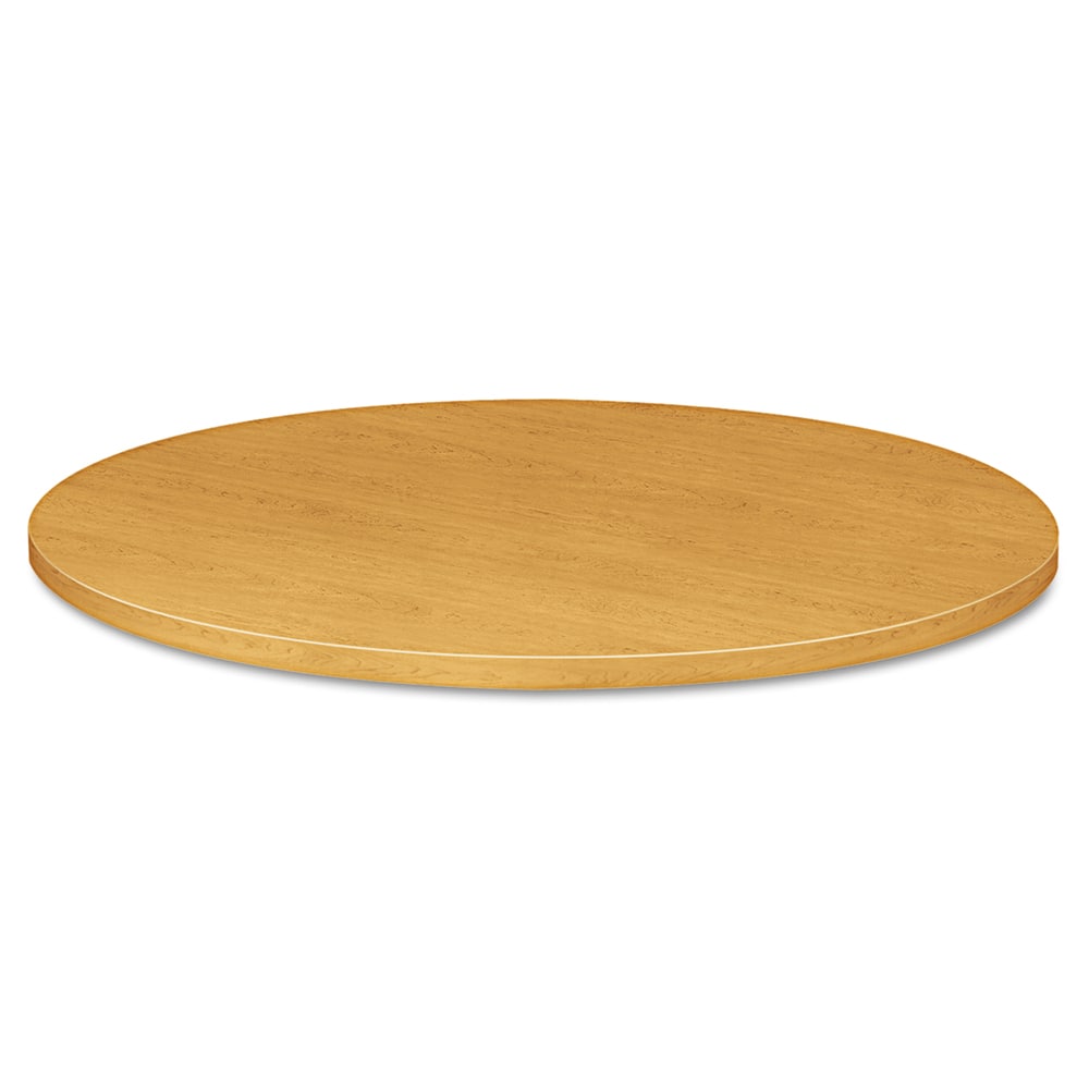 Hon - Stationary Tables; Type: Table Top ; Material: High-Pressure Laminate ; Color: Harvest ; Diameter (Inch): 42 ; Height (Inch): 1-1/8 ; Width (Inch): 42 - Exact Tool & Supply