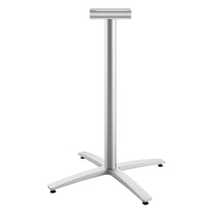 Hon - Stationary Tables; Type: Table Base ; Material: Cast Aluminum ; Color: Textured Silver ; Height (Inch): 41-1/8 ; Width (Inch): 26-3/16 ; Overall Width: 26 - Exact Tool & Supply