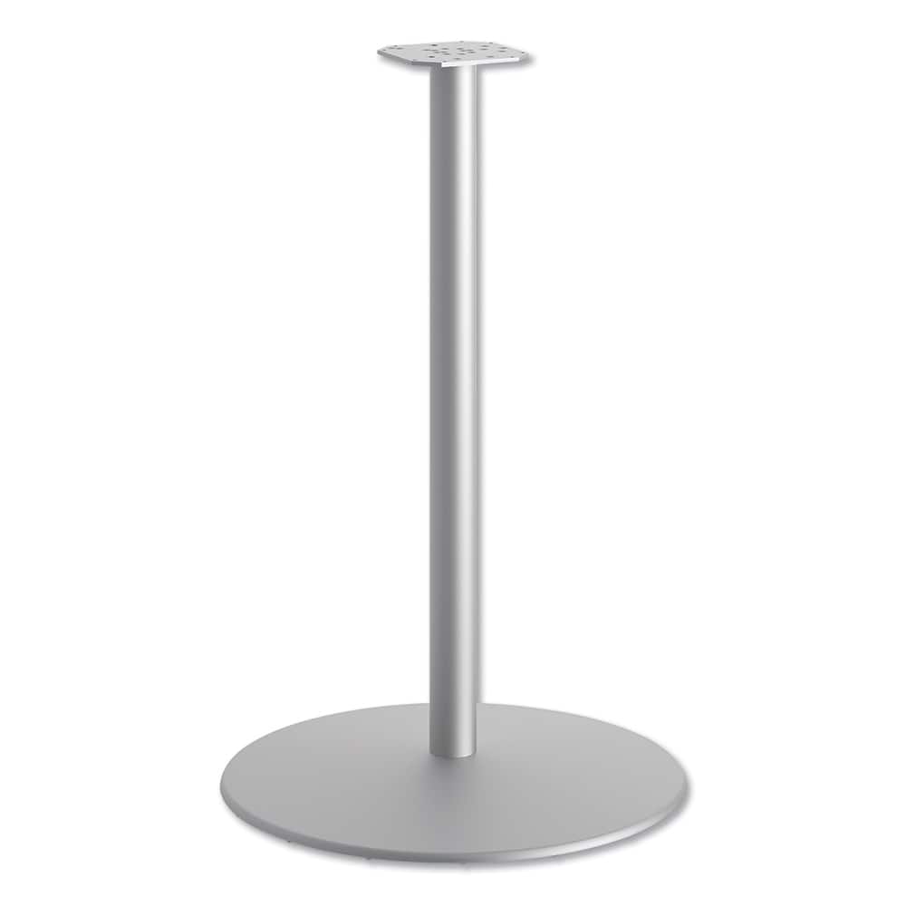 Hon - Stationary Tables; Type: Table Base ; Material: Aluminum ; Color: Textured Silver ; Diameter (Inch): 25.84 ; Height (Inch): 40-51/64 ; Width (Inch): 25-27/32 - Exact Tool & Supply