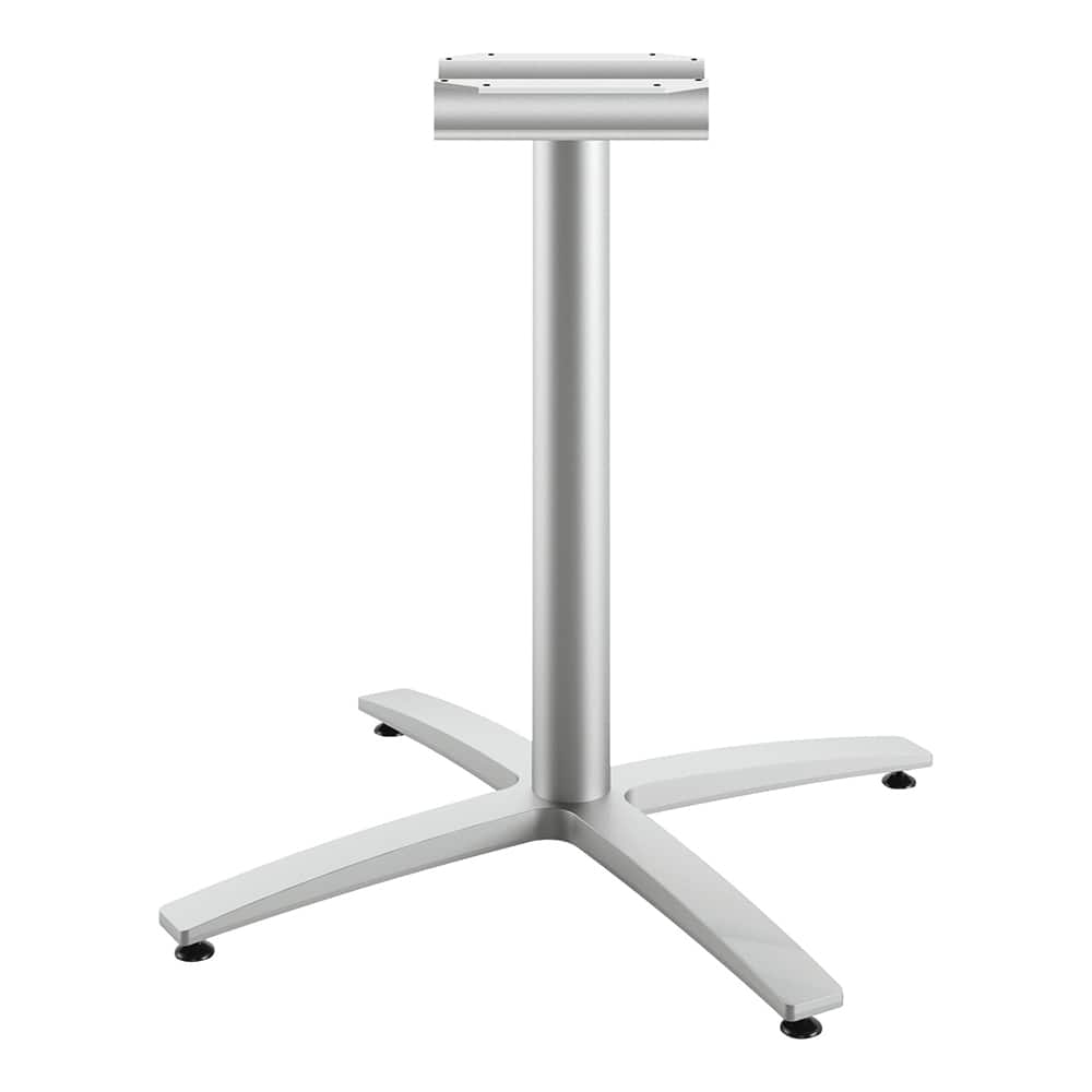 Hon - Stationary Tables; Type: Table Base ; Material: Cast Aluminum ; Color: Textured Silver ; Height (Inch): 29-37/64 ; Width (Inch): 26-3/16 ; Overall Width: 26 - Exact Tool & Supply
