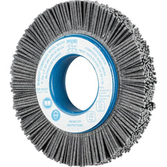 PFERD - Wheel Brushes; Outside Diameter (Inch): 6 ; Wire Type: Rectangular ; Fill Material: Nylon; Silicon Carbide ; Trim Length (Inch): 1-1/4 ; Filament Wire Diameter Range: 0.0300 & Above ; Maximum RPM: 3600.000 - Exact Tool & Supply