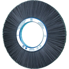 PFERD - Wheel Brushes; Outside Diameter (Inch): 14 ; Wire Type: Crimped; Round ; Fill Material: Nylon; Silicon Carbide ; Trim Length (Inch): 3-1/2 ; Filament Wire Diameter Range: 0.0300 & Above ; Maximum RPM: 1800.000 - Exact Tool & Supply