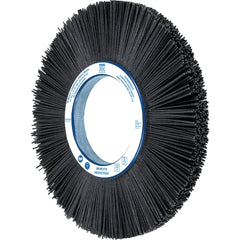 PFERD - Wheel Brushes; Outside Diameter (Inch): 14 ; Wire Type: Rectangular ; Fill Material: Nylon; Silicon Carbide ; Trim Length (Inch): 3-1/2 ; Filament Wire Diameter Range: 0.0300 & Above ; Maximum RPM: 1800.000 - Exact Tool & Supply