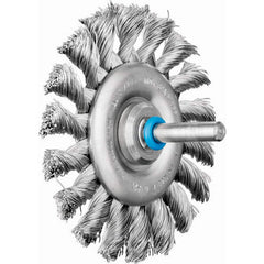 PFERD - Wheel Brushes; Outside Diameter (Inch): 3 ; Wire Type: Knotted ; Fill Material: Stainless Steel ; Trim Length (Inch): 5/8 ; Filament Wire Diameter Range: 0.0300 & Above ; Maximum RPM: 25000.000 - Exact Tool & Supply