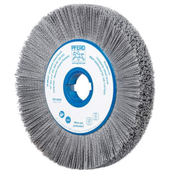 PFERD - Wheel Brushes; Outside Diameter (Inch): 12 ; Wire Type: Crimped; Round ; Fill Material: Nylon; Silicon Carbide ; Trim Length (Inch): 2-3/8 ; Filament Wire Diameter Range: 0.0300 & Above ; Maximum RPM: 1800.000 - Exact Tool & Supply