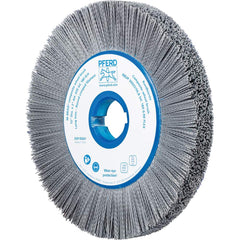 PFERD - Wheel Brushes; Outside Diameter (Inch): 12 ; Wire Type: Crimped; Round ; Fill Material: Nylon; Silicon Carbide ; Trim Length (Inch): 2-3/8 ; Filament Wire Diameter Range: 0.0300 & Above ; Maximum RPM: 1800.000 - Exact Tool & Supply