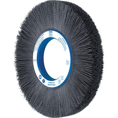 PFERD - Wheel Brushes; Outside Diameter (Inch): 12 ; Wire Type: Rectangular ; Fill Material: Nylon; Silicon Carbide ; Trim Length (Inch): 3 ; Filament Wire Diameter Range: 0.0200-0.0299 ; Maximum RPM: 1800.000 - Exact Tool & Supply