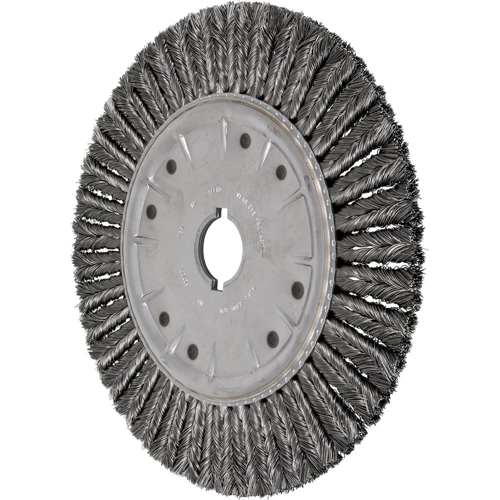 PFERD - Wheel Brushes; Outside Diameter (Inch): 15 ; Wire Type: Knotted ; Fill Material: Carbon Steel ; Trim Length (Inch): 2-5/8 ; Filament Wire Diameter Range: 0.0300 & Above ; Maximum RPM: 3600.000 - Exact Tool & Supply
