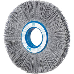 PFERD - Wheel Brushes; Outside Diameter (Inch): 8 ; Wire Type: Crimped; Round ; Fill Material: Nylon; Silicon Carbide ; Trim Length (Inch): 2-1/4 ; Filament Wire Diameter Range: 0.0300 & Above ; Maximum RPM: 3600.000 - Exact Tool & Supply