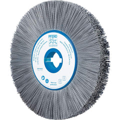 PFERD - Wheel Brushes; Outside Diameter (Inch): 14 ; Wire Type: Crimped; Round ; Fill Material: Nylon; Silicon Carbide ; Trim Length (Inch): 3-1/2 ; Filament Wire Diameter Range: 0.0300 & Above ; Maximum RPM: 1800.000 - Exact Tool & Supply