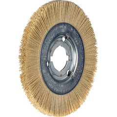PFERD - Wheel Brushes; Outside Diameter (Inch): 6 ; Wire Type: Crimped ; Fill Material: Nylon; Silicon Carbide ; Trim Length (Inch): 1-1/8 ; Filament Wire Diameter Range: 0.0100-0.0199 ; Maximum RPM: 6000.000 - Exact Tool & Supply