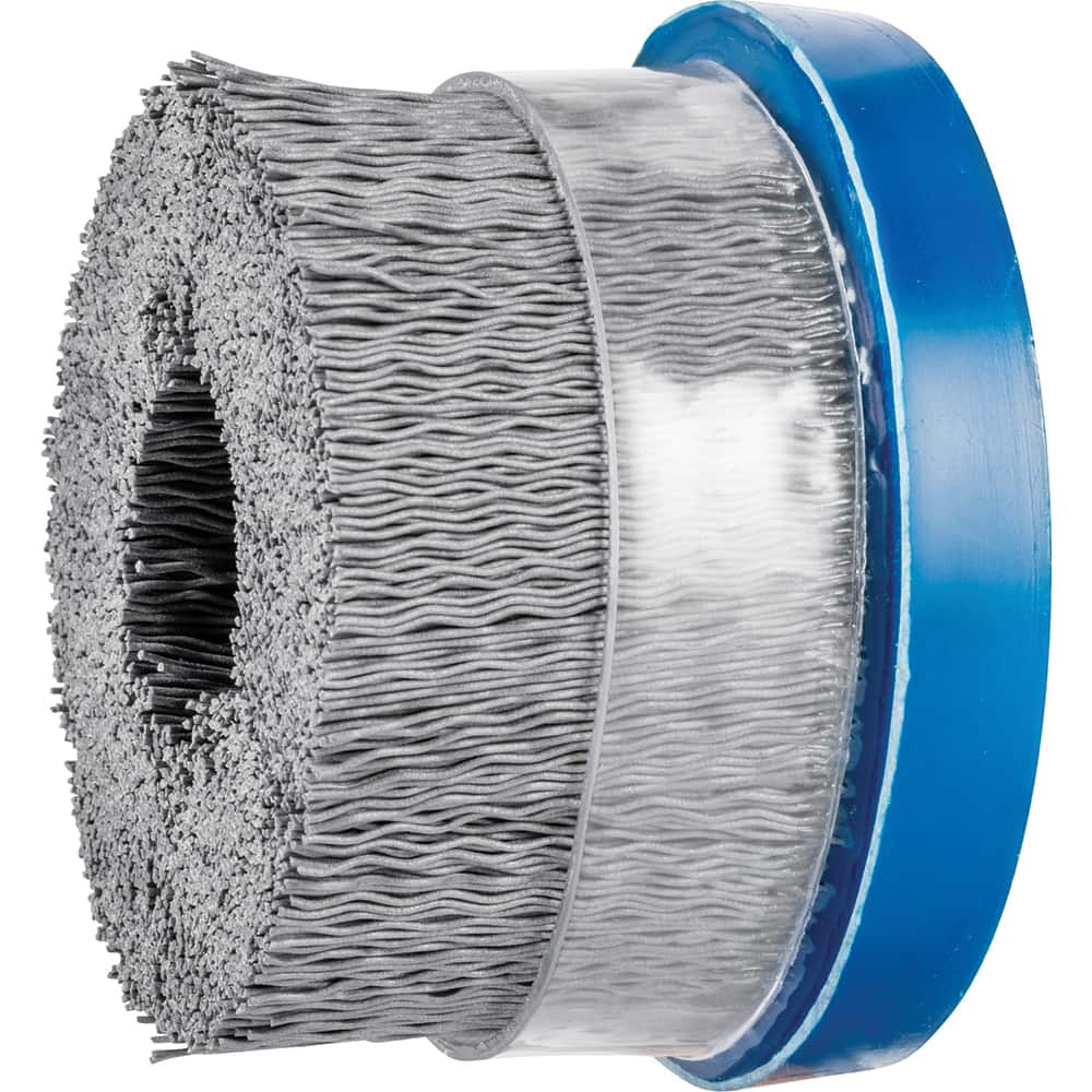 PFERD - Disc Brushes; Outside Diameter (Inch): 3 ; Grit: 320 ; Abrasive Material: Silicon Carbide ; Brush Type: Crimped ; Connector Type: Arbor ; Arbor Hole Size (Inch): 7/8 - Exact Tool & Supply