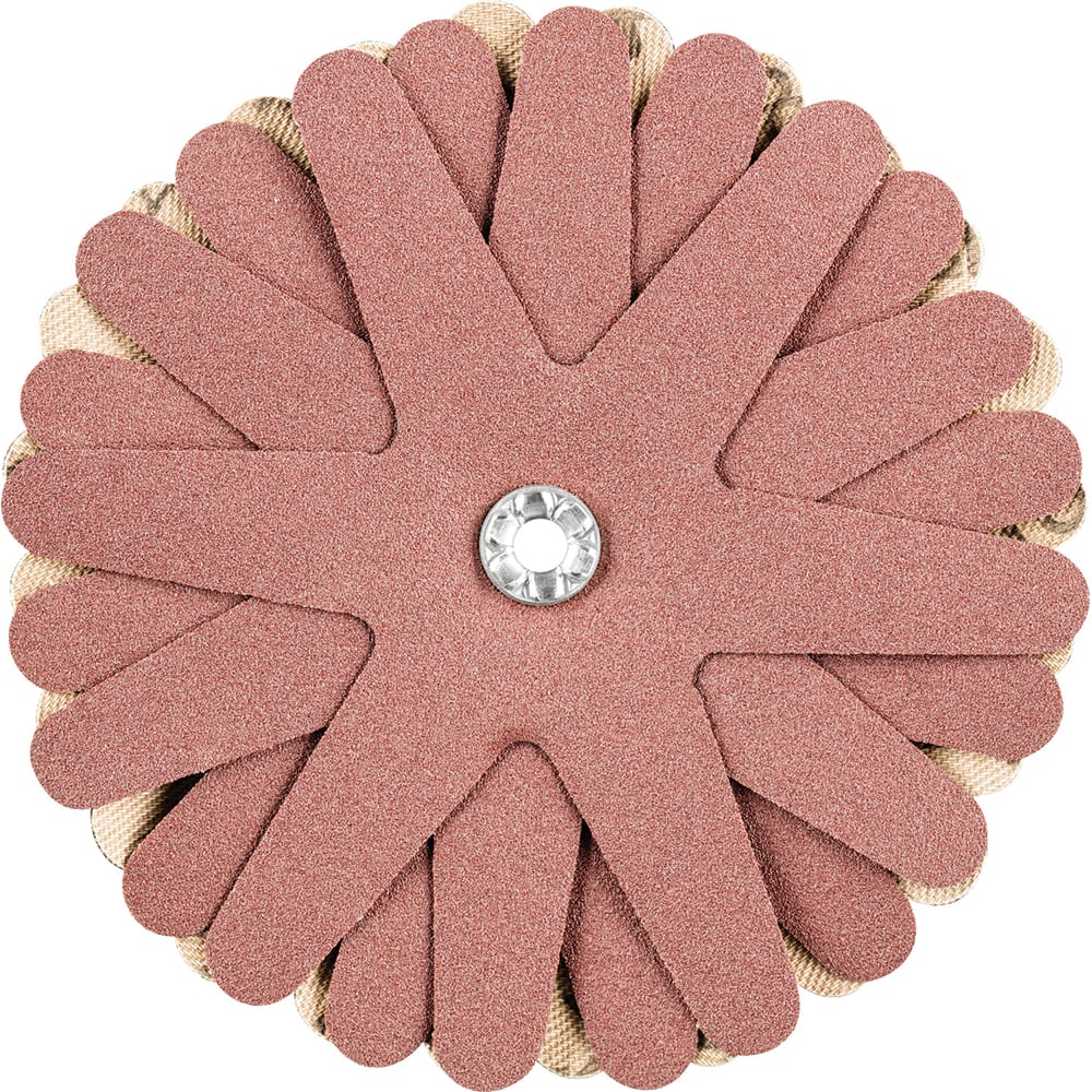 PFERD - Sanding Stars; Abrasive Type: Coated ; Abrasive Material: Aluminum Oxide ; Star Diameter (Inch): 4 ; Grit: 180 ; Grade: Fine ; Connector Type: Arbor - Exact Tool & Supply