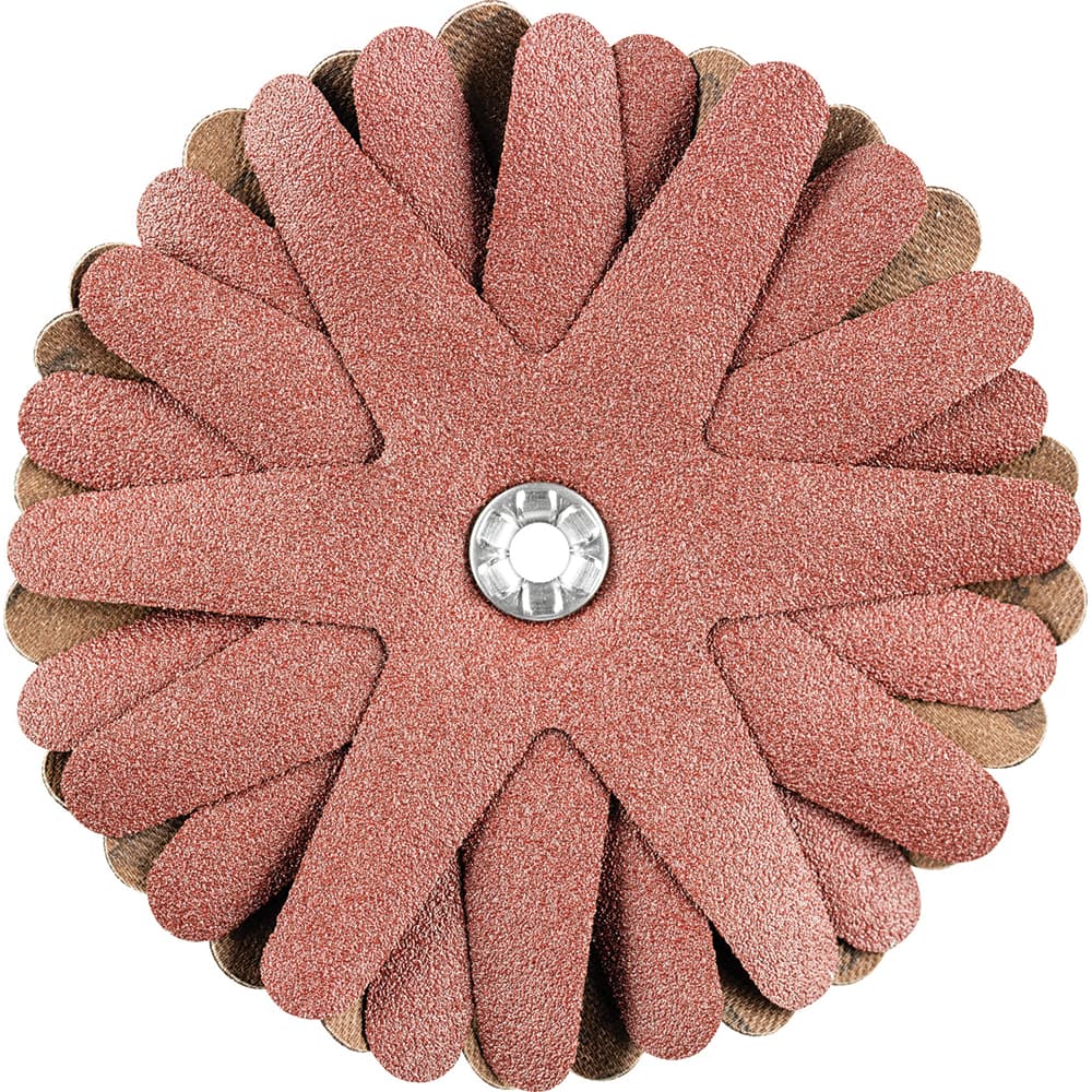 PFERD - Sanding Stars; Abrasive Type: Coated ; Abrasive Material: Aluminum Oxide ; Star Diameter (Inch): 3-1/2 ; Grit: 120 ; Grade: Fine ; Connector Type: Arbor - Exact Tool & Supply