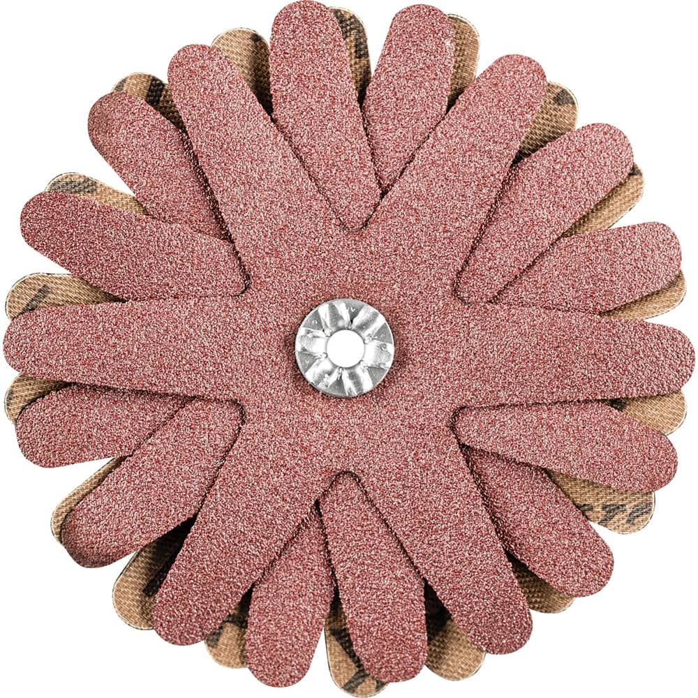 PFERD - Sanding Stars; Abrasive Type: Coated ; Abrasive Material: Aluminum Oxide ; Star Diameter (Inch): 3-1/8 ; Grit: 120 ; Grade: Fine ; Connector Type: Arbor - Exact Tool & Supply