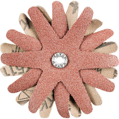 PFERD - Sanding Stars; Abrasive Type: Coated ; Abrasive Material: Aluminum Oxide ; Star Diameter (Inch): 3-1/2 ; Grit: 60 ; Grade: Coarse ; Connector Type: Arbor - Exact Tool & Supply