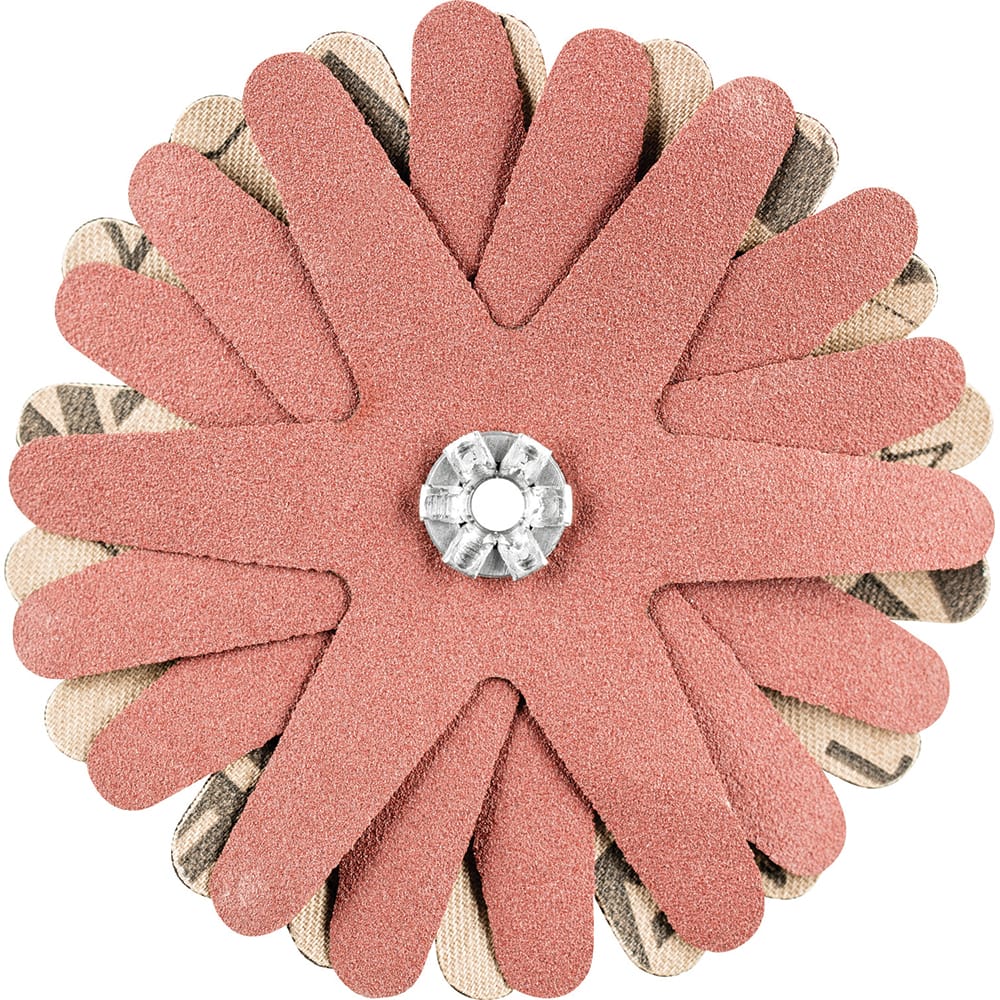 PFERD - Sanding Stars; Abrasive Type: Coated ; Abrasive Material: Aluminum Oxide ; Star Diameter (Inch): 3-1/8 ; Grit: 240 ; Grade: Very Fine ; Connector Type: Arbor - Exact Tool & Supply