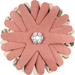 PFERD - Sanding Stars; Abrasive Type: Coated ; Abrasive Material: Aluminum Oxide ; Star Diameter (Inch): 3-1/8 ; Grit: 240 ; Grade: Very Fine ; Connector Type: Arbor - Exact Tool & Supply