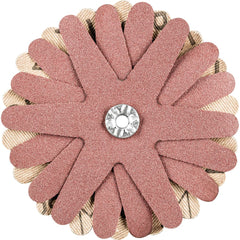 PFERD - Sanding Stars; Abrasive Type: Coated ; Abrasive Material: Aluminum Oxide ; Star Diameter (Inch): 3-1/8 ; Grit: 180 ; Grade: Fine ; Connector Type: Arbor - Exact Tool & Supply