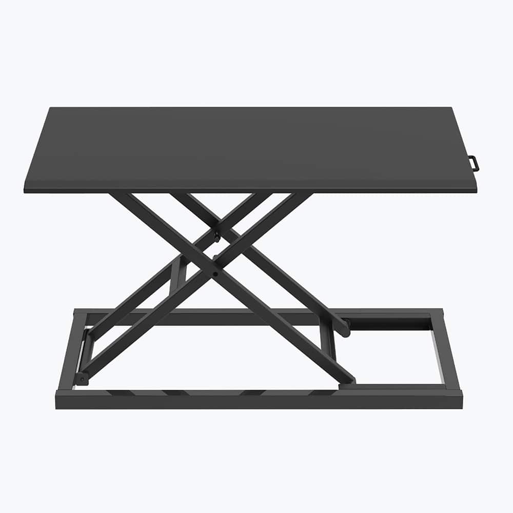 Luxor - Office Desks; Type: Sit/Stand Workstation ; Center Draw: No ; Color: BLack ; Material: Steel; Powder Coat; MDF ; Width (Inch): 29 ; Depth (Inch): 17-3/4 - Exact Tool & Supply