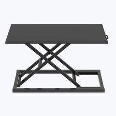 Luxor - Office Desks; Type: Sit/Stand Workstation ; Center Draw: No ; Color: BLack ; Material: Steel; Powder Coat; MDF ; Width (Inch): 29 ; Depth (Inch): 17-3/4 - Exact Tool & Supply