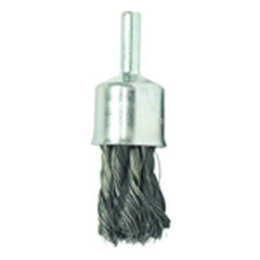 1/2″ Diameter - Knot Type Steel Wire End Brush - Exact Tool & Supply