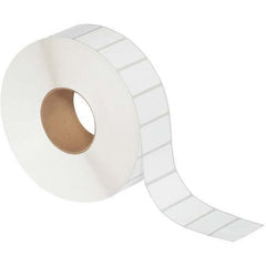 Value Collection - Pack of 4 Rolls, 5,087 Labels per Roll, 2-1/4" x 1-1/4" White Topcoated Facestock Thermal Labels - Exact Tool & Supply