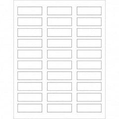 Tape Logic - Pack of (30), 100 Sheet 2-1/4" x 3/4" White Permanent Acrylic Laser Labels - Exact Tool & Supply