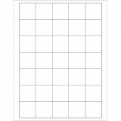 Tape Logic - Pack of (35), 100 Sheet 1-1/2" x 1-1/2" White Removable Acrylic Laser Labels - Exact Tool & Supply