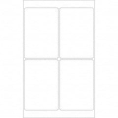 Tape Logic - Pack of (4), 100 Sheet Pieces of 4" x 6", White Permanent Acrylic Laser Labels - Exact Tool & Supply