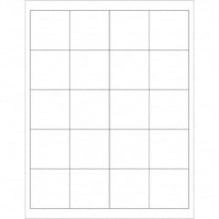 Tape Logic - Pack of (12), 100 Sheet 2" x 2" White Removable Acrylic Laser Labels - Exact Tool & Supply