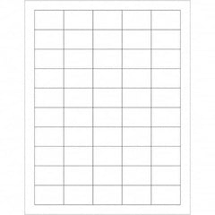 Tape Logic - Pack of (50), 100 Sheet 1-1/2" x 1" Glossy White Permanent Acrylic Laser Labels - Exact Tool & Supply
