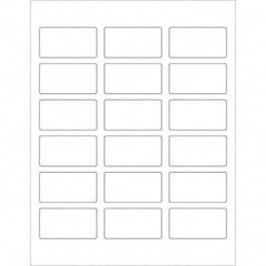 Tape Logic - Pack of (18), 100 Sheet 2-3/8" x 1-1/4" White Permanent Acrylic Laser Labels - Exact Tool & Supply