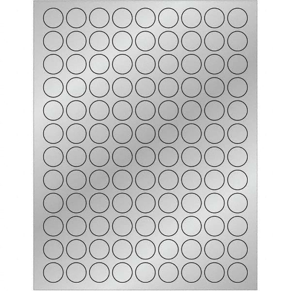 Tape Logic - Pack of (108), 100 Sheet 3/4" x 3/4" Silver Permanent Acrylic Laser Labels - Exact Tool & Supply