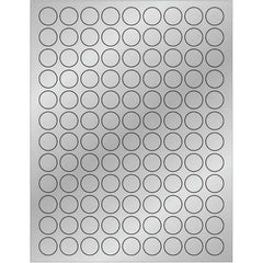 Tape Logic - Pack of (108), 100 Sheet 3/4" x 3/4" Silver Permanent Acrylic Laser Labels - Exact Tool & Supply