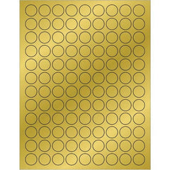 Tape Logic - Pack of (108), 100 Sheet 3/4" x 3/4" Gold Permanent Acrylic Laser Labels - Exact Tool & Supply