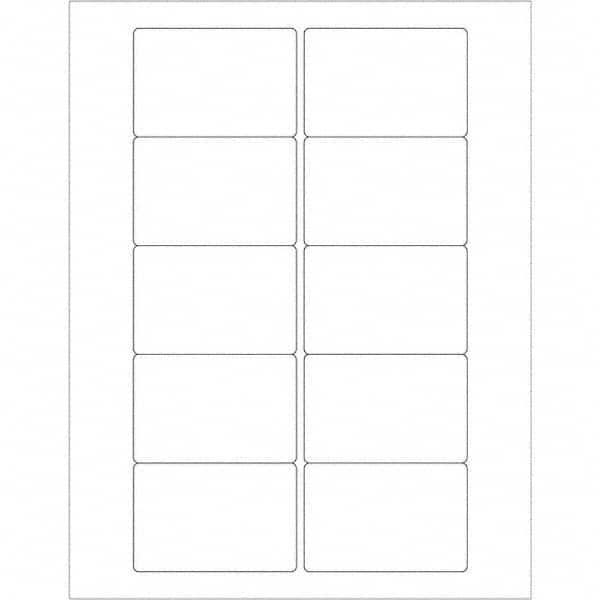 Tape Logic - Pack of (10), 100 Sheet 3" x 2" White Polyester Weatherproof Labels - Exact Tool & Supply