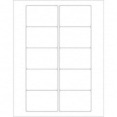 Tape Logic - Pack of (10), 100 Sheet 3" x 2" White Polyester Weatherproof Labels - Exact Tool & Supply