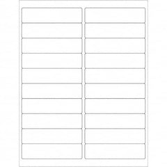 Tape Logic - Pack of (20), 100 Sheet 4" x 1" White Polyester Weatherproof Labels - Exact Tool & Supply