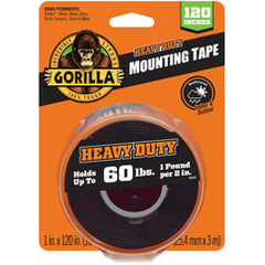 Gorilla Black Heavy Duty Mounting Tape XL 120″ - Exact Tool & Supply