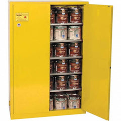 Eagle - Safety Cabinets Hazardous Chemical Type: Flammable and Combustible Liquids Color: Yellow - Exact Tool & Supply