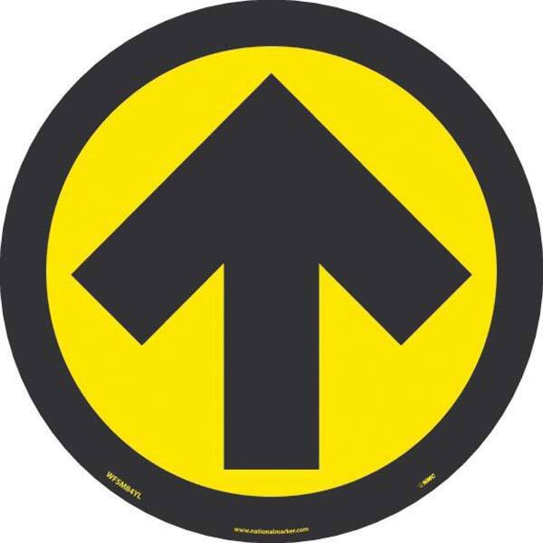 NMC - Adhesive Backed Floor Signs Message Type: COVID-19 Graphic Type: Arrow - Exact Tool & Supply