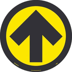 NMC - Adhesive Backed Floor Signs Message Type: COVID-19 Graphic Type: Arrow - Exact Tool & Supply