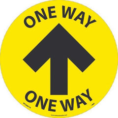NMC - Adhesive Backed Floor Signs Message Type: COVID-19 Graphic Type: Arrow - Exact Tool & Supply