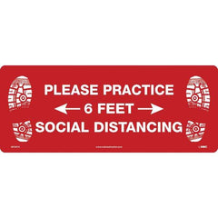 NMC - Adhesive Backed Floor Signs Message Type: COVID-19 Graphic Type: None - Exact Tool & Supply